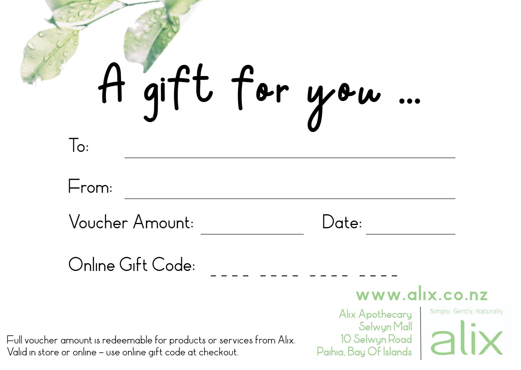 Gift Vouchers